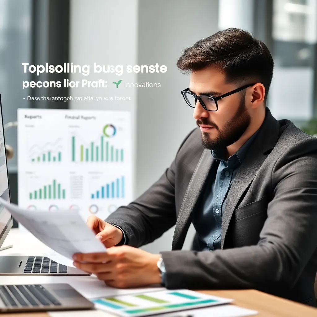 İşletme sahibi finansal raporları incelerken